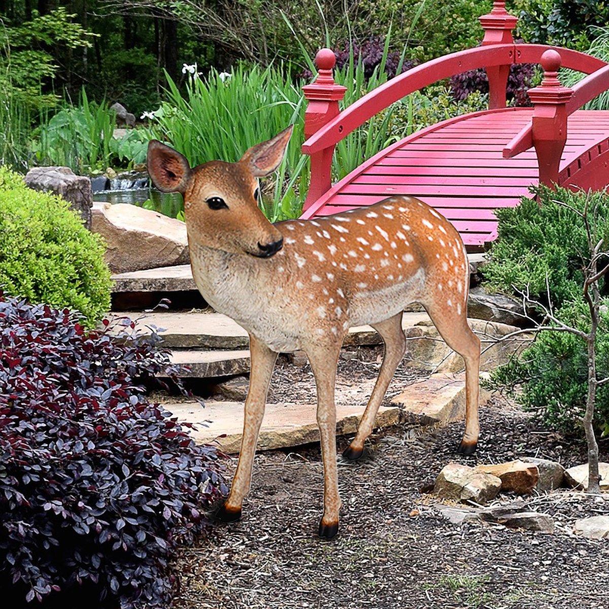 Image Thumbnail for Spotted Deer Fawn Statue                       